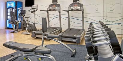 Fitness center at Wyndham Garden Chinatown NYC.
