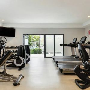 Fitness center at Renaissance Boca Raton Hotel.
