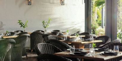 Breakfast area at Renaissance Boca Raton Hotel.
