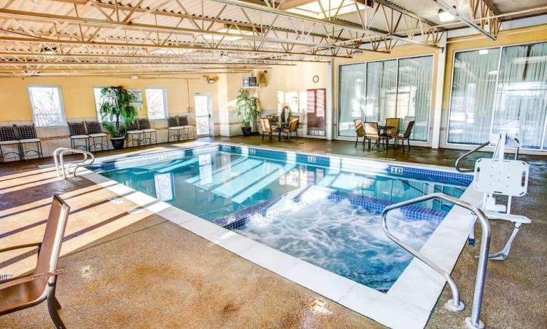 Refreshing indoor pool at Comfort Inn & Suites Triadelphia.