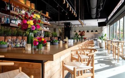 Bar and kitchen at The Envoy Hotel, Autograph Collection.