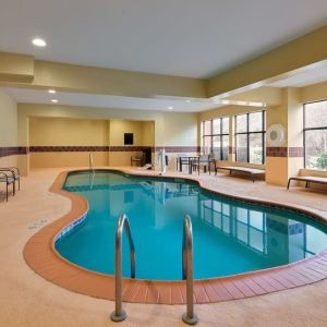 Refreshing indoor pool at Hampton Inn & Suites Providence/Smithfield.