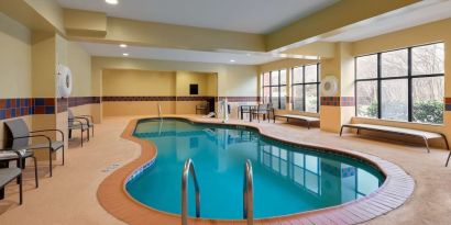 Refreshing indoor pool at Hampton Inn & Suites Providence/Smithfield.