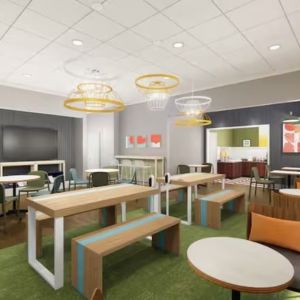 Coworking space at Spark By Hilton Guelph.