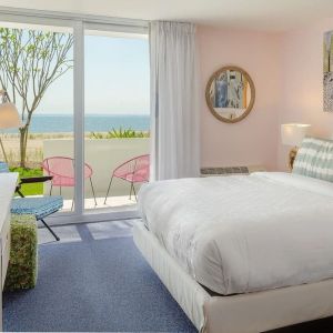 Day use room with a view of the ocean at Plunge Beach Resort.