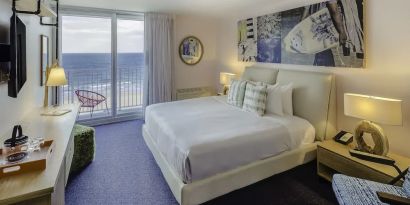 Day use room with a view of the ocean at Plunge Beach Resort.
