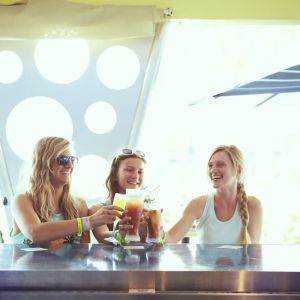 Poolside bar at Plunge Beach Resort.