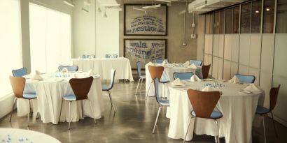Banquet hall at Plunge Beach Resort.