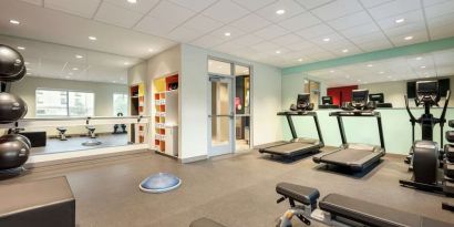 Fitness center at Tru By Hilton Wichita Northeast.
