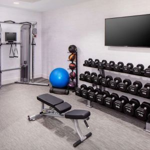 Fully equipped fitness center at Hilton Garden Inn Washington DC Downtown.