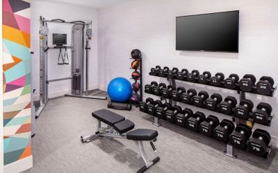 Fully equipped fitness center at Hilton Garden Inn Washington DC Downtown.