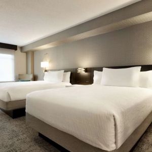 Day use twin room at Hilton Garden Inn Washington DC Downtown.