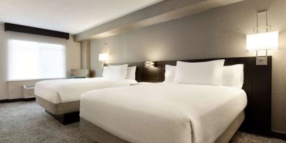 Day use twin room at Hilton Garden Inn Washington DC Downtown.