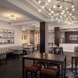 Hotel restaurant at Hilton Garden Inn Washington DC Downtown.