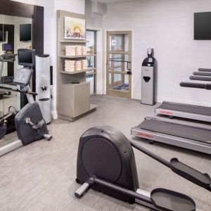 Fully equipped fitness center at Hilton Garden Inn Washington DC Downtown.