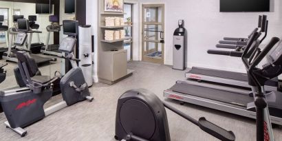 Fully equipped fitness center at Hilton Garden Inn Washington DC Downtown.