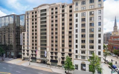 Hotel exterior at Hilton Garden Inn Washington DC Downtown.