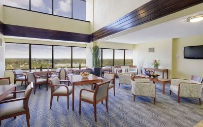 Coworking lounge at DoubleTree By Hilton Orlando Downtown.
