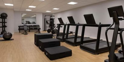 Fitness center at The Slate Denver, Tapestry Collection By Hilton.