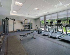 Fitness center at Hampton Inn & Suites Sunnyvale Silicon Valley.