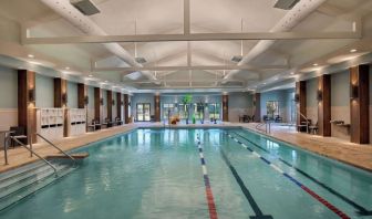 Indoor pool at Embassy Suites By Hilton Myrtle Beach Oceanfront Resort.