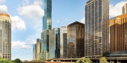 City views at Swissotel Chicago.