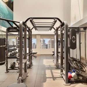 Fitness center at Swissotel Chicago.