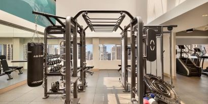 Fitness center at Swissotel Chicago.