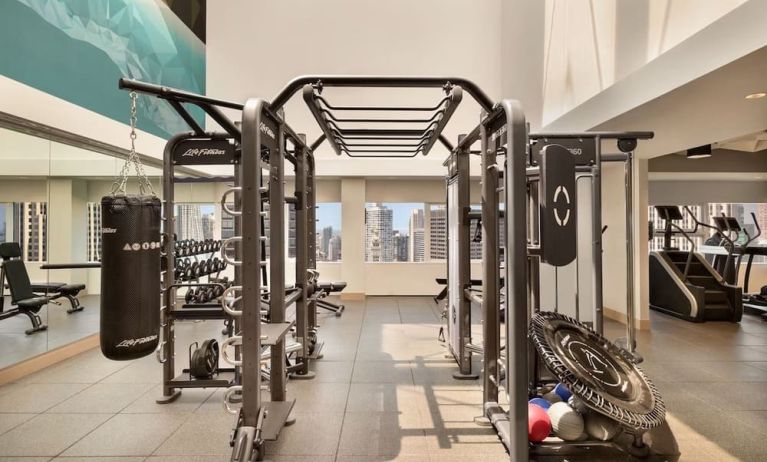 Fitness center at Swissotel Chicago.