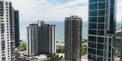 City views at Swissotel Chicago.