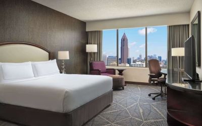 Day use room with work desk at Hilton Atlanta.