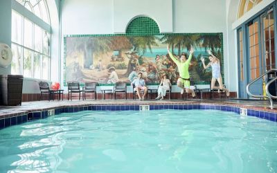 Refreshing indoor pool at Embassy Suites By Hilton Los Angeles International Airport South.