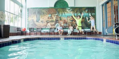 Refreshing indoor pool at Embassy Suites By Hilton Los Angeles International Airport South.