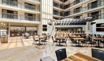 Dining area perfect for coworking at Embassy Suites By Hilton Los Angeles International Airport South.