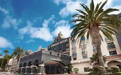 Hotel exterior at Embassy Suites By Hilton Los Angeles International Airport South.
