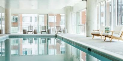 Refreshing indoor pool at Hilton Garden Inn Denver Union Station.