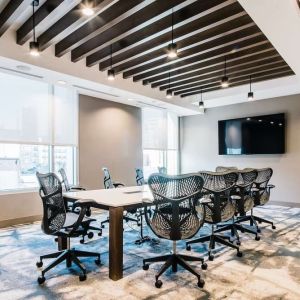 Professional meeting room at Hilton Garden Inn Denver Union Station.