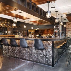 Hotel bar at Hilton Garden Inn Denver Union Station.