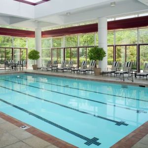 Refreshing indoor pool at DoubleTree By Hilton Tulsa - Warren Place.