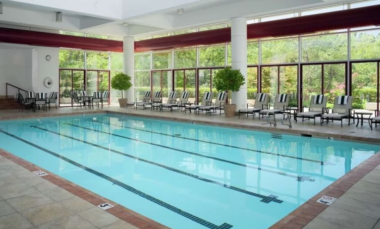 Refreshing indoor pool at DoubleTree By Hilton Tulsa - Warren Place.