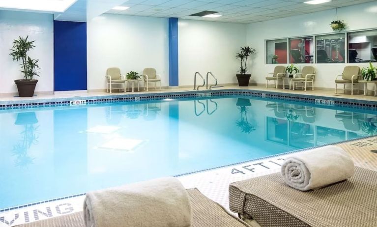 Refreshing indoor pool at Hilton Chicago-Northbrook.