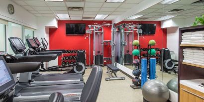 Fitness center available at Hilton Chicago-Northbrook.