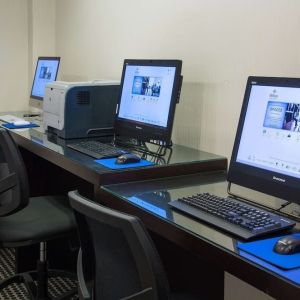Business center available at Hilton Chicago-Northbrook.