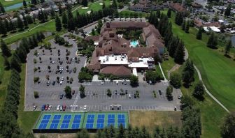 Vast parking area at DoubleTree By Hilton Sonoma Wine Country.