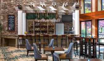 Lobby and coworking lounge at DoubleTree By Hilton Sonoma Wine Country.