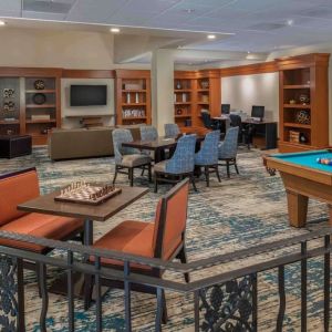 Game room with chess and billiards table at DoubleTree By Hilton Sonoma Wine Country.