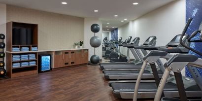 Fitness center at Delta Hotels By Marriott Little Rock West.