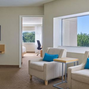 Lounge seating at Delta Hotels By Marriott Little Rock West.
