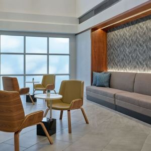 Coworking lounge at Delta Hotels By Marriott Little Rock West.