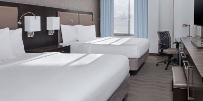 Day use twin room with workdesk at Fairfield Inn & Suites By Marriott New York Staten Island.